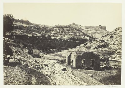 Jeruzalém ze zdi En-Rogel, 1857. od Francis Frith