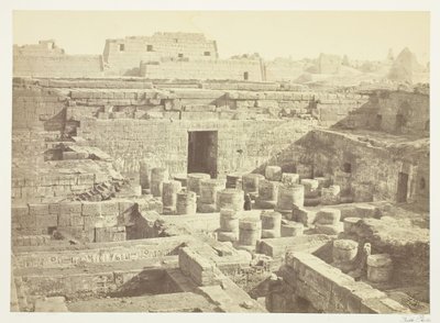 New Excavation at Medinet-Haboo, 1860, tištěno 1862. od Francis Frith
