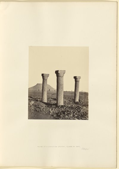 Ruiny křesťanského kostela, ostrov Saye, Etiopie od Francis Frith