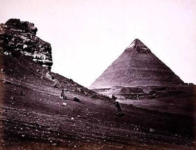 Druhá pyramida v El-Geezah, z jihovýchodu od Francis Frith