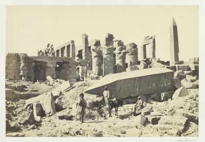 Rozbitý obelisk, Karnac, 1857. od Francis Frith