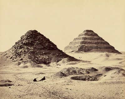 Pyramidy v Sakkáře. Ze severovýchodu od Francis Frith