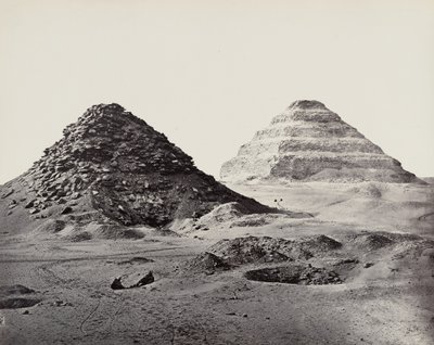 Pyramidy v Sakkáře od severovýchodu od Francis Frith