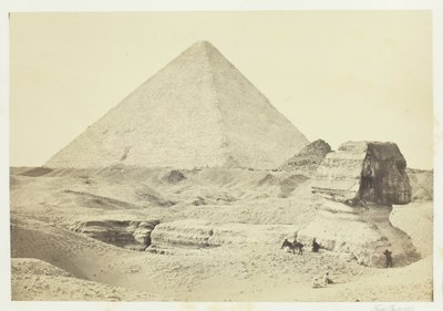 Sfinga a Velká pyramida, Gíza, 1857. od Francis Frith