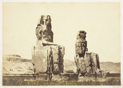 Sochy Memnona, 1857, vytištěno 1862. od Francis Frith