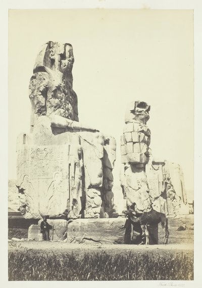 Sochy Memnona, Thébská pláň, 1857. od Francis Frith