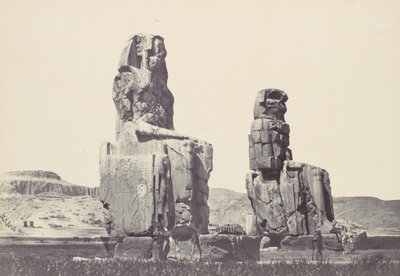 Sochy Memnona. Thebská pláň, 1857. od Francis Frith