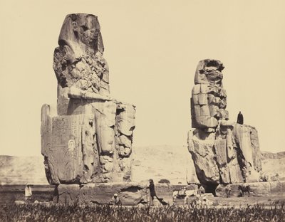 Sochy pláně, Théby, 1858. od Francis Frith
