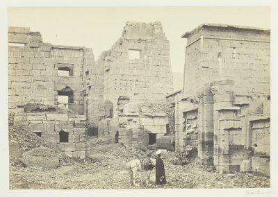 Chrámový palác, Medinet Haboo, 1857. od Francis Frith