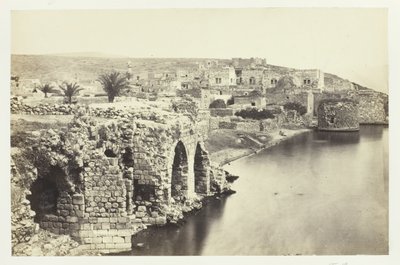 Město a jezero Tiberias, z jihu, 1857. od Francis Frith