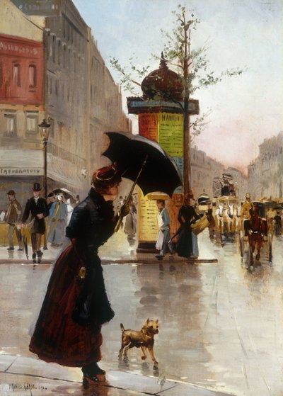 Pařížská pouliční scéna, 1890 od Francis Garat
