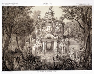 Brána z Angkor Thom, ca. 1870 – v „Průzkumná cesta v Indočíně 1866-1868““ od Francise Garniera Paris od Francis Garnier