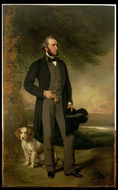 Portrét Johna Hicka Esq, JP, cca 1861 (pár 93967) od Francis Grant