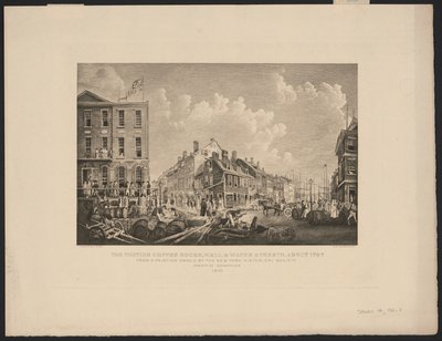 Tontine Coffee House na Wall Street, New York od Francis Guy