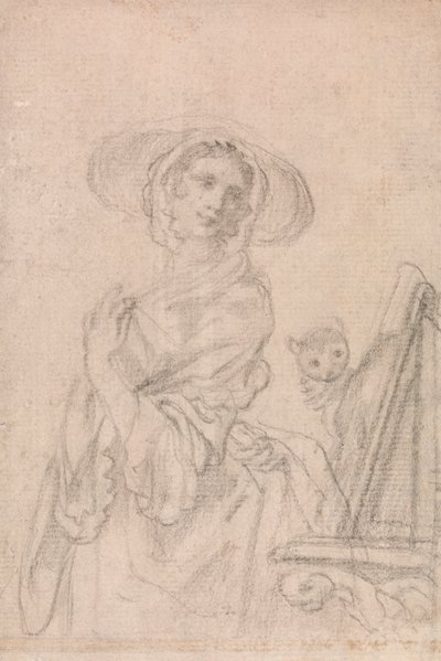 Studie pro "Vidění - La Vue" (jeden z pěti smyslů) od Francis Hayman