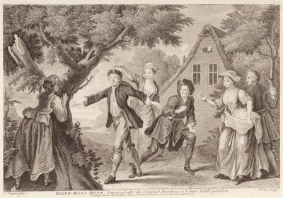 Blind-Mans Buff, vyryto Remi Parr (fl.1723-50) od Francis Hayman