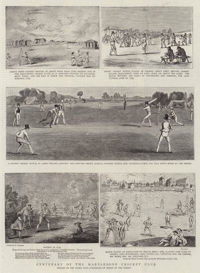 Stoleté výročí kriketového klubu Marylebone od Francis Hayman