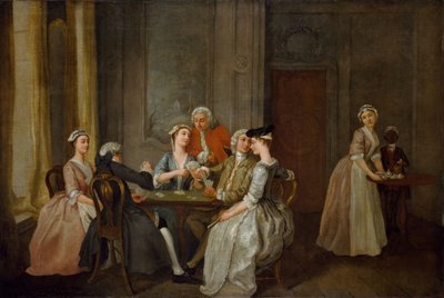 Hraní na Quadrille, 1740-50. od Francis Hayman