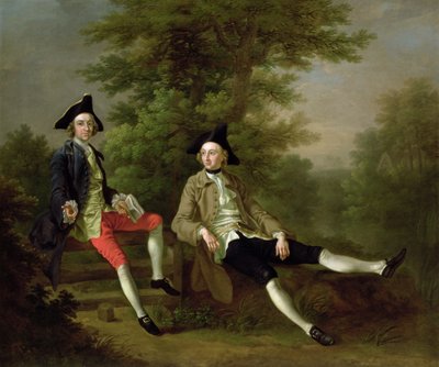 Portrét Davida Garricka (1717-79) (vlevo) a Williama Windhama z Felbriggu (1717-61) (vpravo) kolem roku 1745 od Francis Hayman