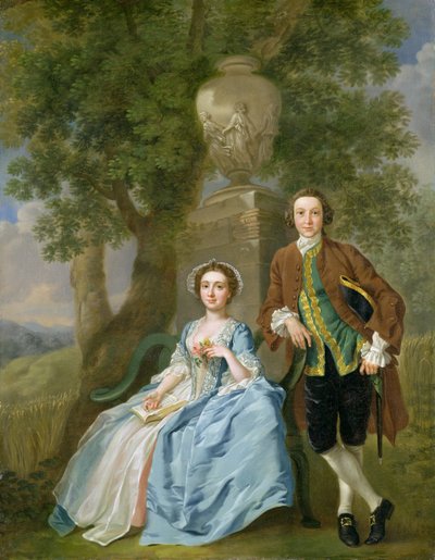 Portrét George a Margaret Rogersových, kolem 1748-50 (viz také 111971) od Francis Hayman