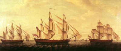 Tři lodě Hudsonova zálivu v Temži od Francis Holman