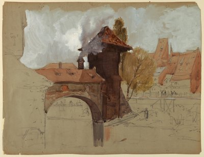 Studie mostu a kanálu od Francis Hopkinson Smith