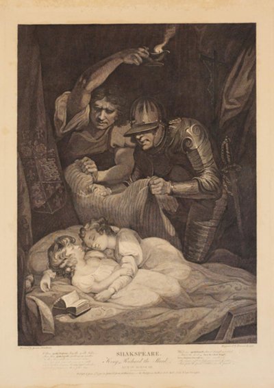 Atentát na Edwarda V. a jeho mladšího bratra, vévodu z Yorku. Z "Richard III" Williama Shakespeara, dějství 4, scéna 3 od Francis Legat