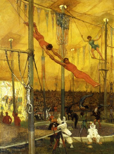 Trapézové umělci od Francis Luis Mora
