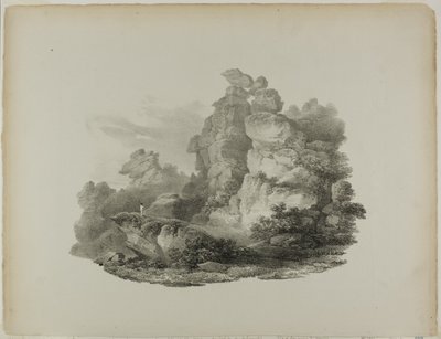 Brimham Rocks, poblíž Pateley Bridge Yorkshire od Francis Nicholson