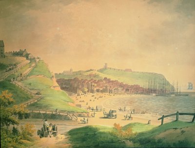 South Bay Scarborough, 1790 od Francis Nicholson
