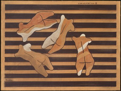 Rozhovor II, asi 1922 (akvarel na kompozitní desce) od Francis Picabia