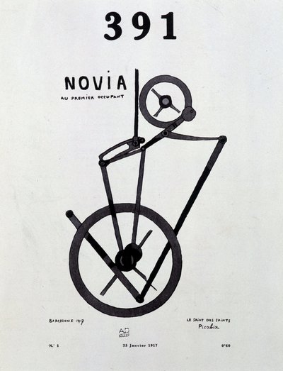 Obálka časopisu "391" č. 1 od Picabii (1879-1953), 25. 1. 1917. od Francis Picabia