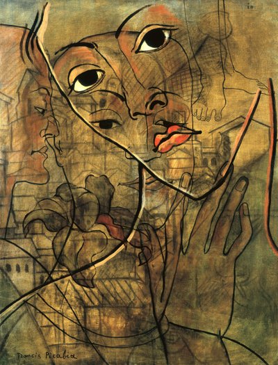 Tváře (olej na plátně) od Francis Picabia
