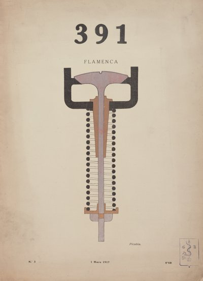 "Flamenca", kresba na obálce dadaistického časopisu "La Revue", číslo 391 č. 3. od Francis Picabia