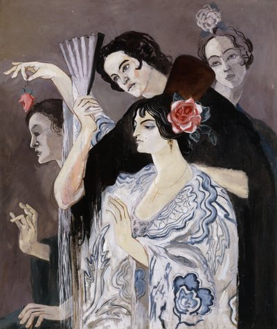 Španělské ženy; Femmes Espagnoles, asi 1924-25 (kvaš na desce) od Francis Picabia