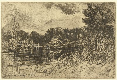 River Test v Longparish Test v Longparish od Francis Seymour Haden (Sir) (signed by artist)