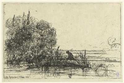 Twickenham aan de Themes Kostel Twickenham Autor Twickenham (název na objektu) od Francis Seymour Haden (Sir) (signed by artist)