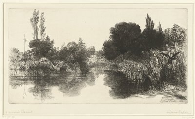 Rybník Rybník Shere Mill od Francis Seymour Haden (Sir) (signed by artist)