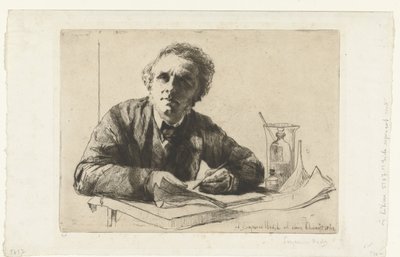 Autoportrét Francise Seymour-Hadena od Francis Seymour Haden (Sir) (signed by artist)