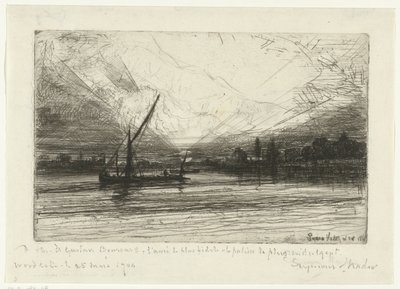 Západ slunce na Temži Západ slunce na Temži od Francis Seymour Haden (Sir) (signed by artist)