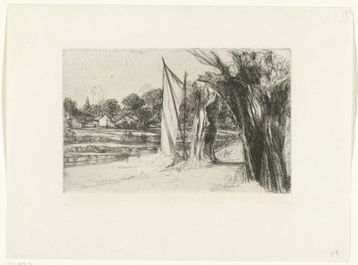 Thames Ditton Thames Ditton - s plachtou od Francis Seymour Haden (Sir)