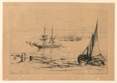 Brig v Anchor od Francis Seymour Haden