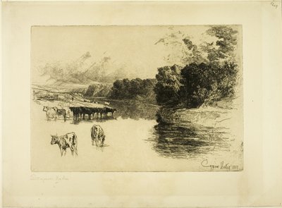 Řeka Lancashire od Francis Seymour Haden