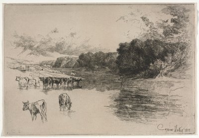 Řeka Lancashire od Francis Seymour Haden