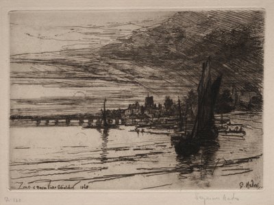 Battersea Bridge, 1868. od Francis Seymour Haden