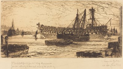Rozbití Agamemnona od Francis Seymour Haden
