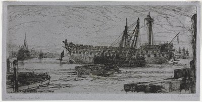 Rozbití Agamemnona, 1870. od Francis Seymour Haden