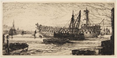 Demontáž „Agamemnónu“ od Francis Seymour Haden