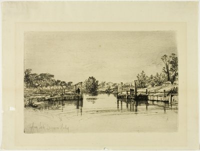 Egham Lock od Francis Seymour Haden