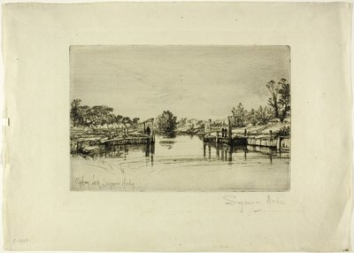 Egham Lock od Francis Seymour Haden